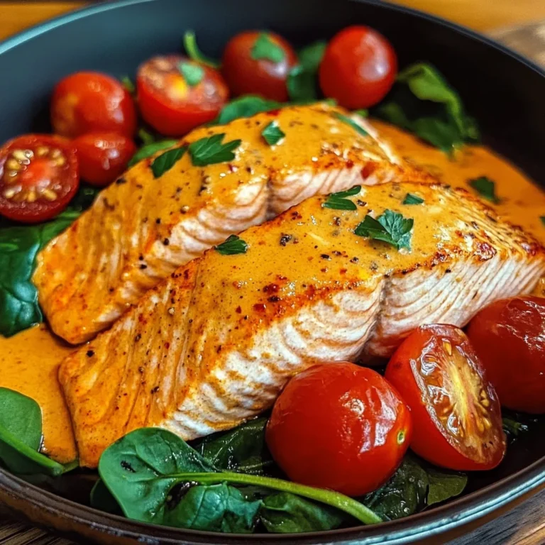 Creamy Roasted Red Pepper Salmon Recipe - Delicious & Easy