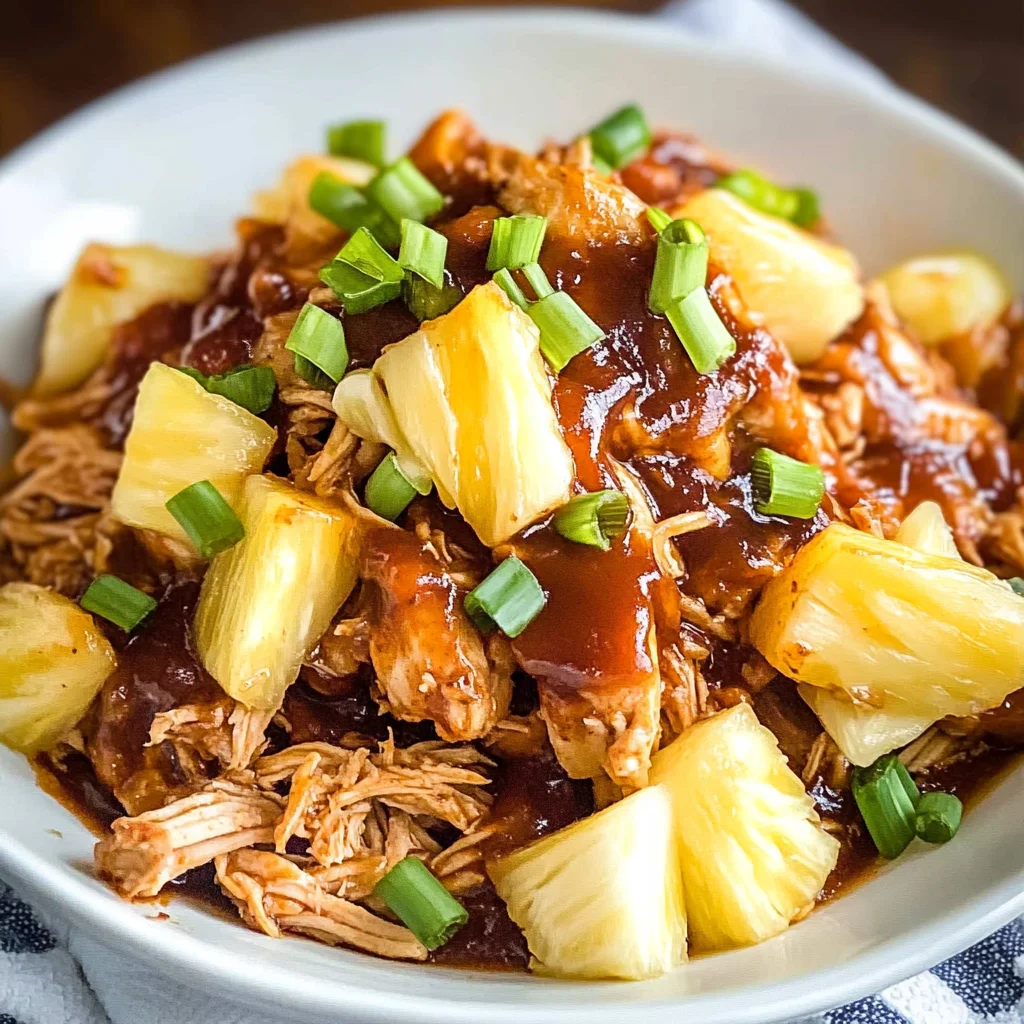 Crockpot Pineapple BBQ Chicken