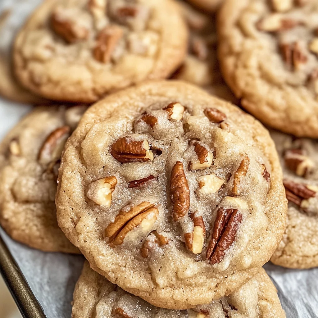 Frosted Butter Pecan Cookies