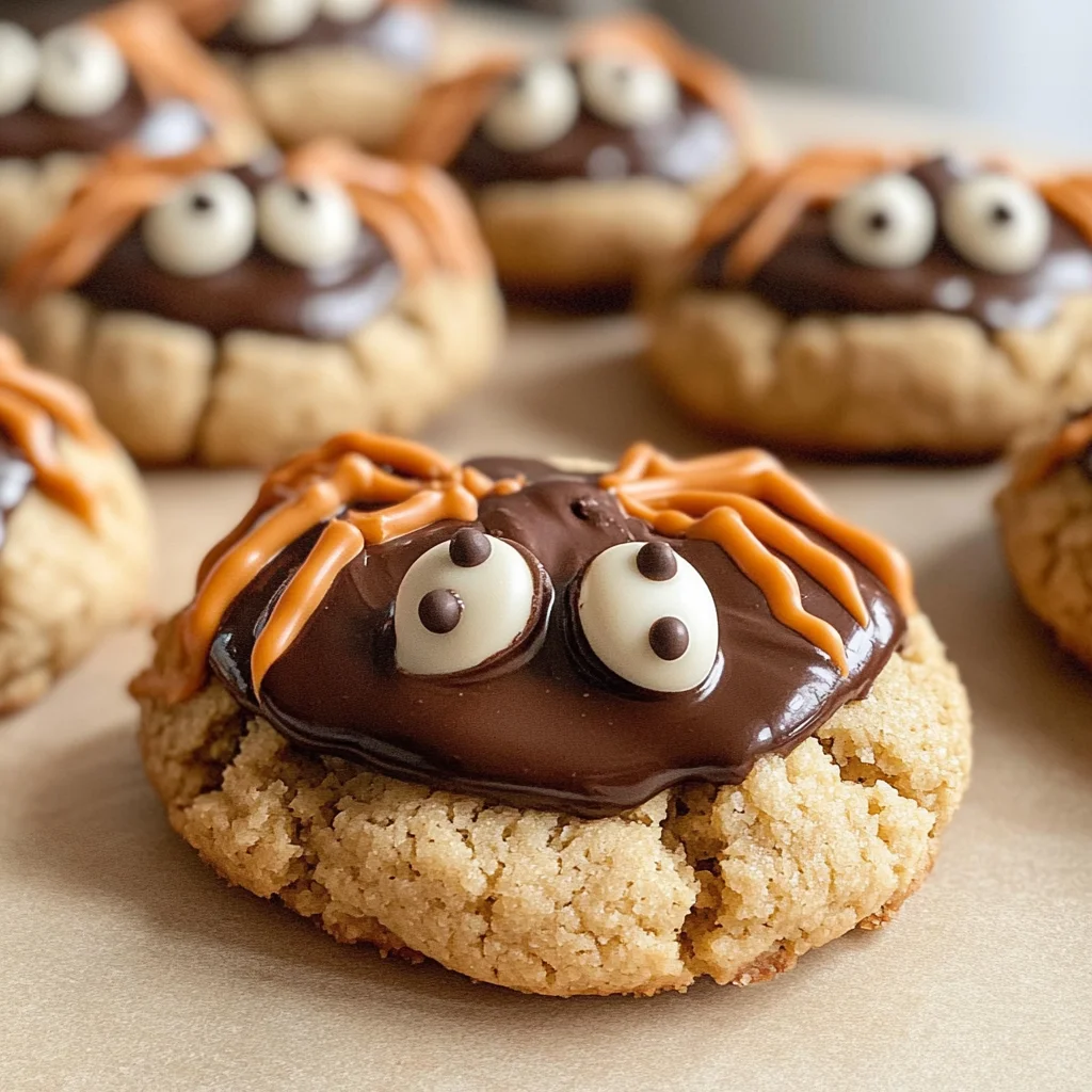 Peanut Butter Spider Cookies