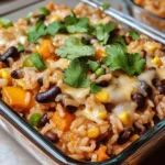 Rice and Bean Casserole with Sweet Potatoes