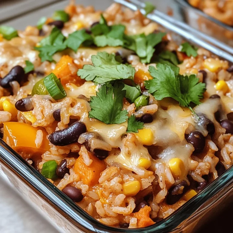 Rice and Bean Casserole with Sweet Potatoes