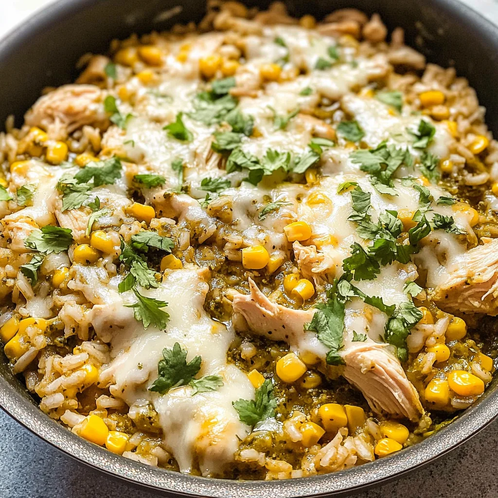 Salsa Verde Chicken & Rice Skillet