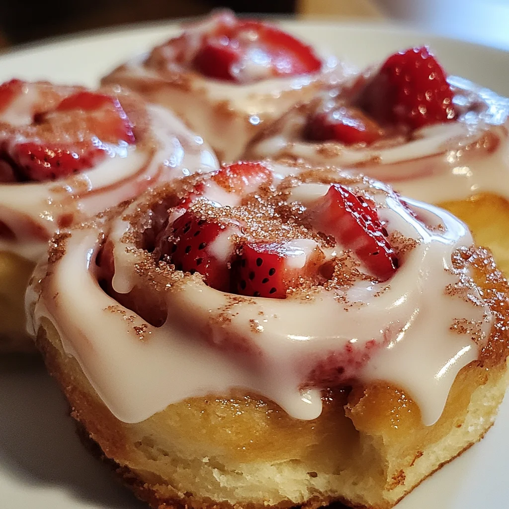 Strawberry Cheesecake Cinnabon Rolls