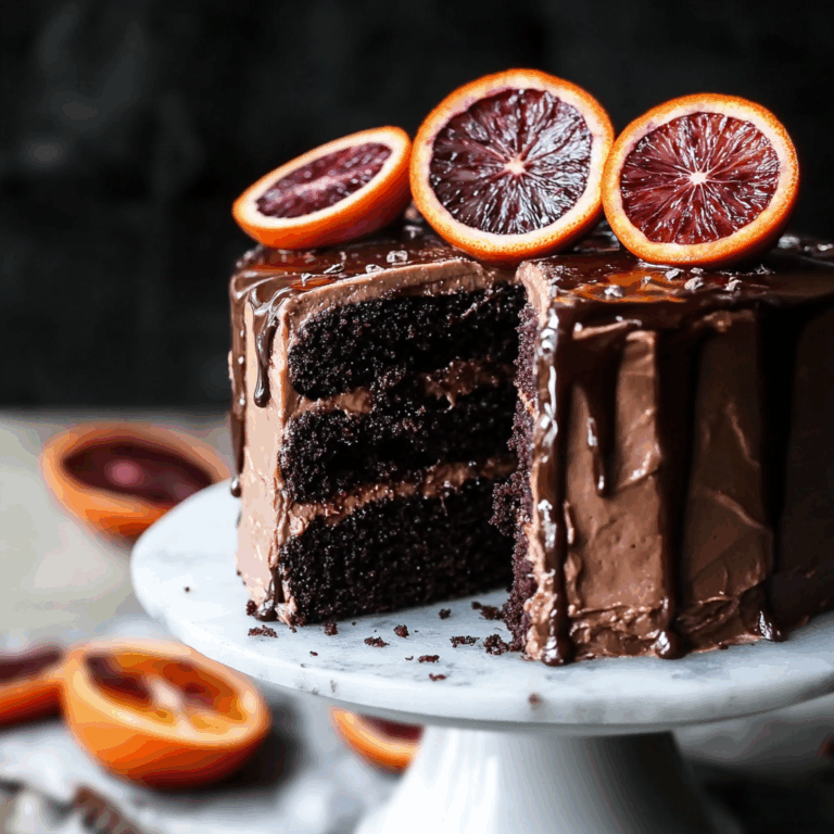 Dark Chocolate Blood Orange Cake Recipe