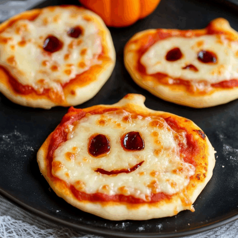 Easy Mini Halloween Pizzas