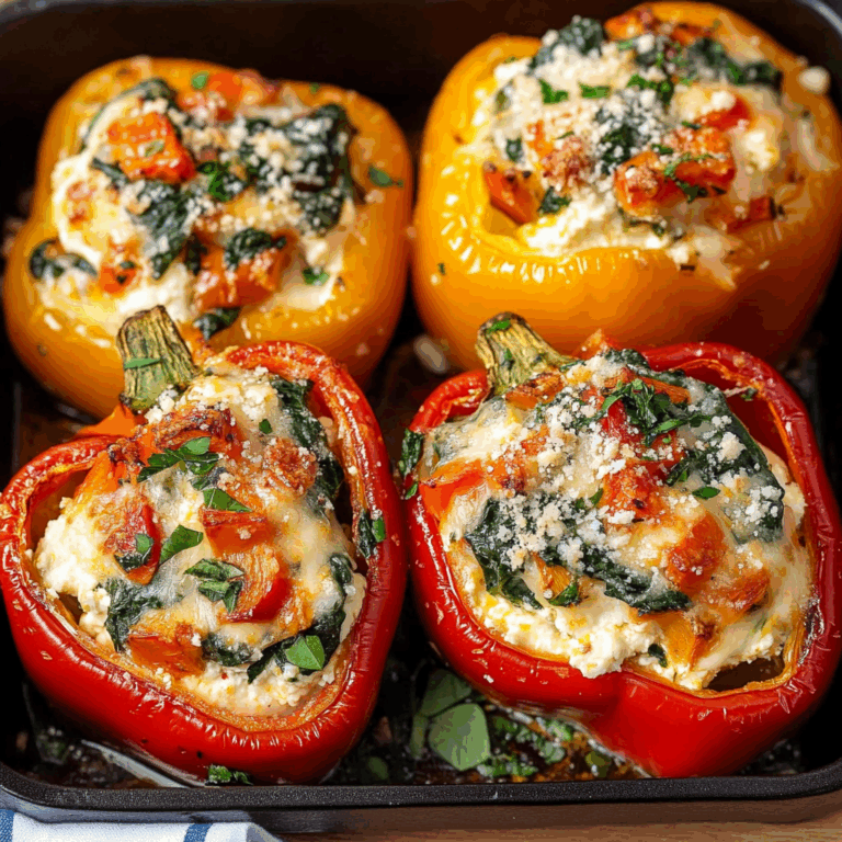 Spinach Ricotta Stuffed Peppers