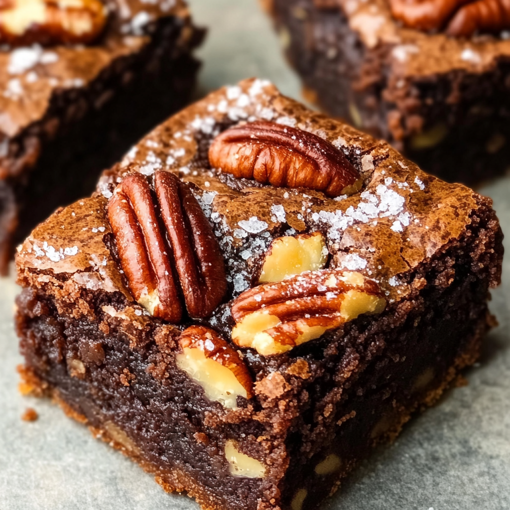 The Best Salted Pecan Pie Brownies