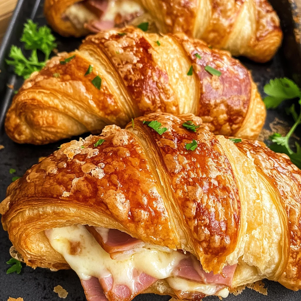 Air Fryer Ham Cheese Croissants