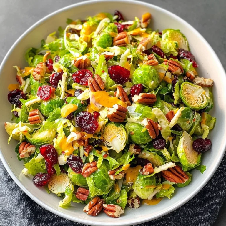Brussels Sprout Salad in Honey Mustard Vinaigrette
