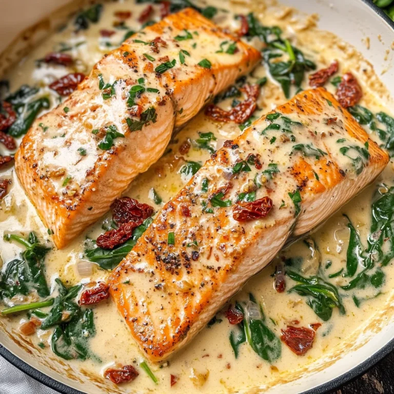 Creamy Garlic Butter Tuscan Salmon
