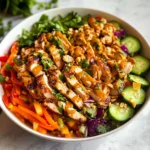 Crunchy Thai Chicken Salad with Peanut Dressing