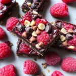 Dark Chocolate Raspberry Pie Bars