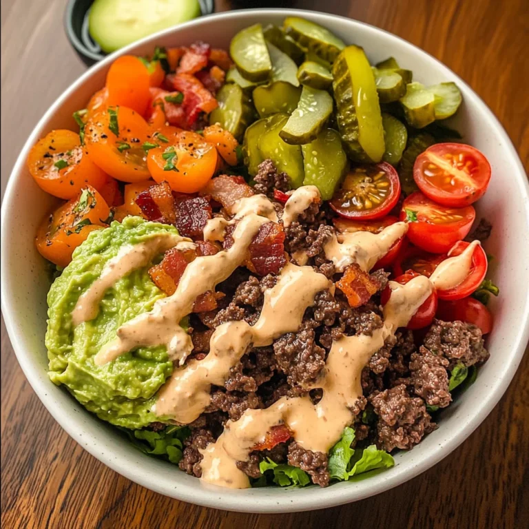 Fully Loaded Burger Bowl with "Special Sauce"