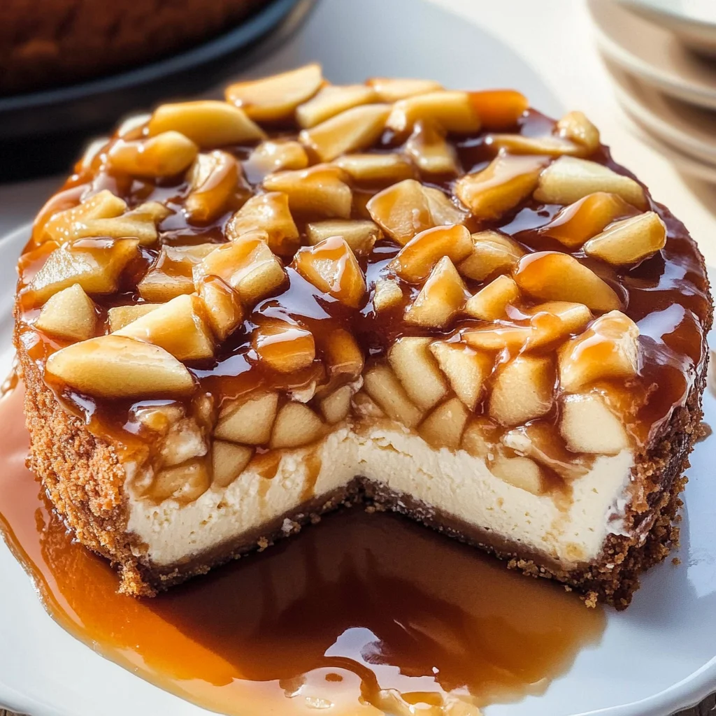 Salted Caramel Apple Pie Cheesecake