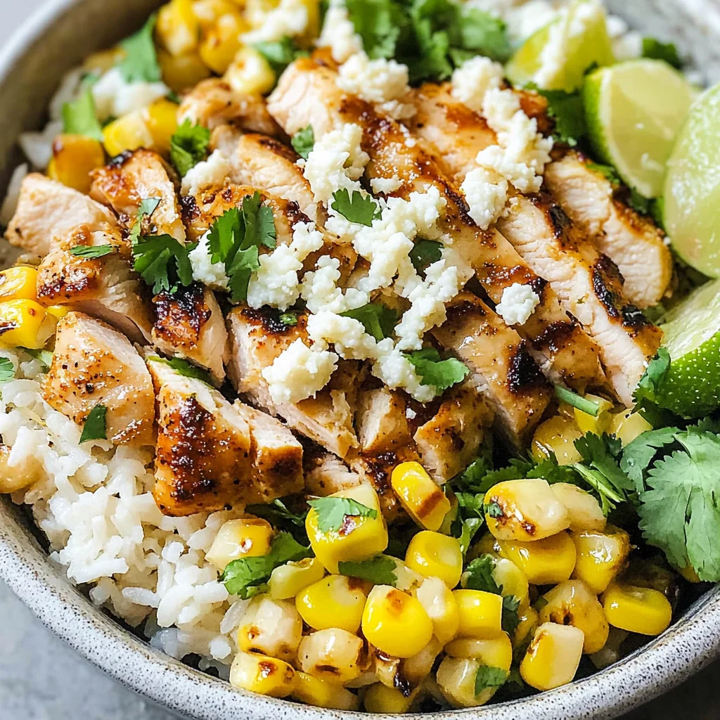 Street Corn Chicken Rice Bowl Recipe
