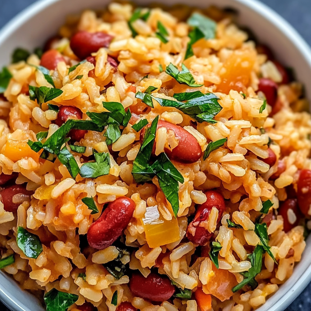 Healthy Mediterranean Rice and Beans