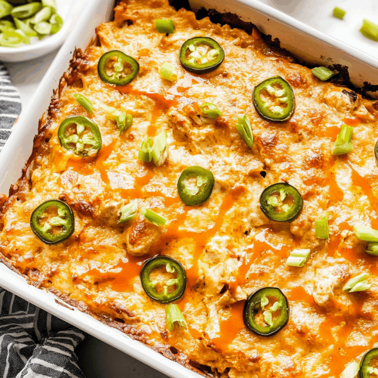 Jalapeño Buffalo Chicken Casserole: Whole30, Keto, Paleo, GF