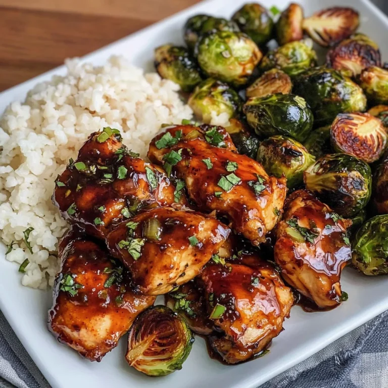 Air Fryer Sweet Chili Chicken and Brussels Sprouts