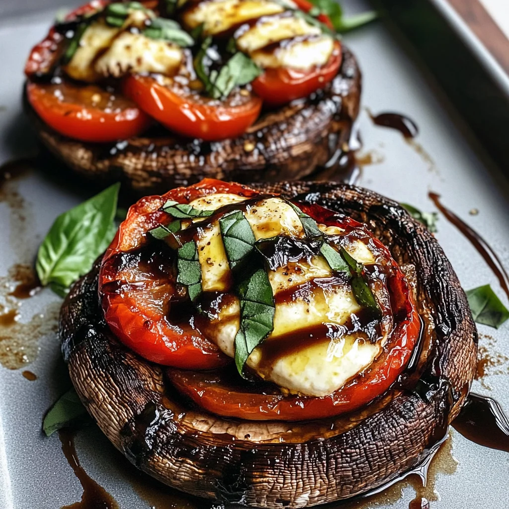 Caprese Stuffed Portobello Mushrooms