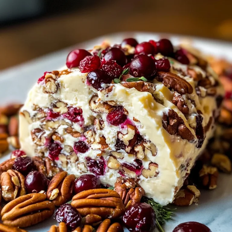 Cranberry Pecan Cheese Log
