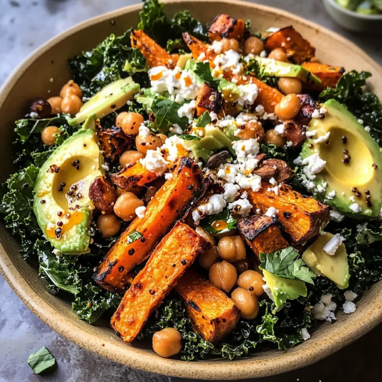 Sweet Potato Kale Salad with Creamy Honey Mustard Dressing