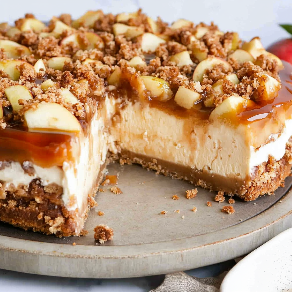 Apple Crumble Cheesecake