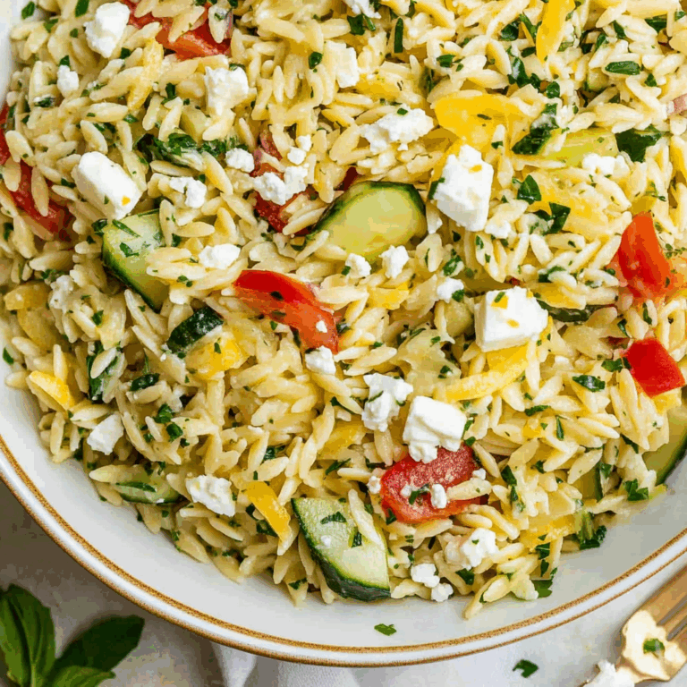 Easy Lemon Orzo Salad with Feta