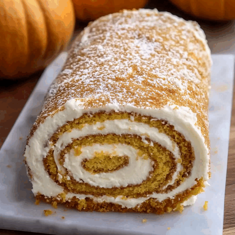 Fall Pumpkin Spice Roll Cake