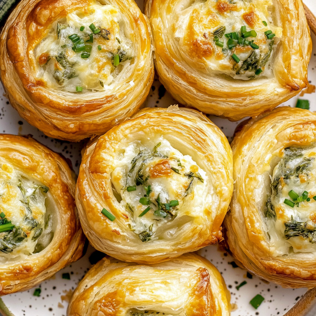 Herb and Cheese Stuffed Puff Pastry Bites